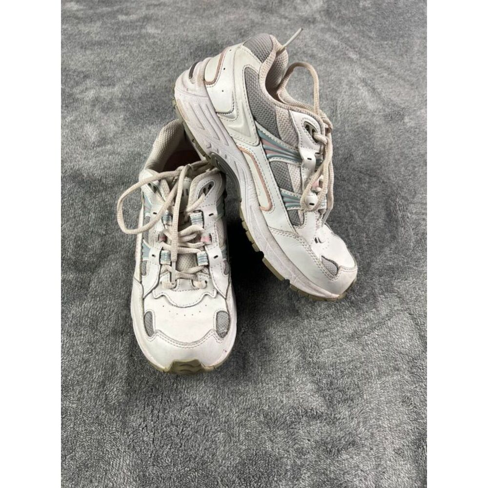 Vionic Women's 23 Walker Classic Sneakers White Gray Pink Sz 6.5 Comfort